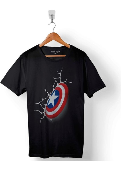 Kendim Seçtim Kaptan Amerika Captain America 3D 3 Boyutlu Baskılı Tişört Unisex T-Shirt