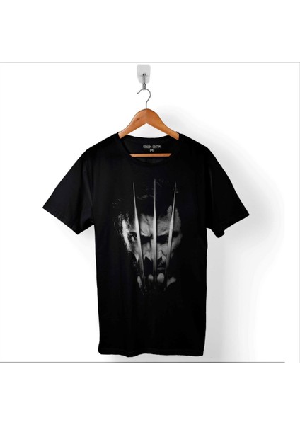 The Wolverine Hugh Jackman Logo Marvel Baskılı Tişört Unisex T-Shirt