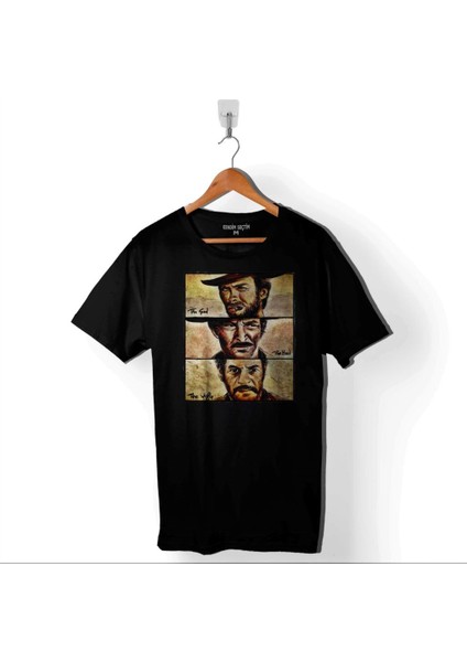 Iyi Kötü Çirkin Sinema Filmi The Good Bad Ugly Baskılı Tişört Unisex T-Shirt
