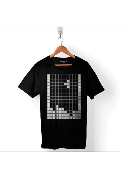 Atari Ateri Tetris Nostaljik Oyun Beyaz Baskılı Tişört Unisex T-Shirt