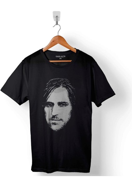 Kazım Koyuncu Portre Çizim Şair Ceketli Çocuk Baskılı Tişört Unisex T-Shirt