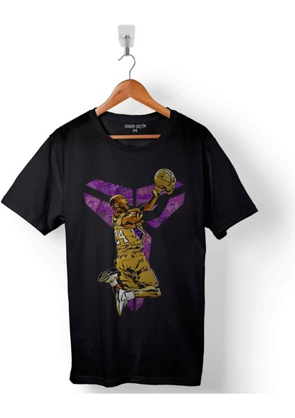 Kobe Bryant Black Mamba Logo Nba Basketball Baskılı Tişört Unisex T-Shirt