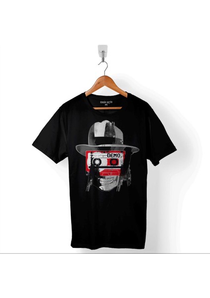 Demo Kaset Kuru Kafa Kurukafa Skull Castle Baskılı Tişört Unisex T-Shirt