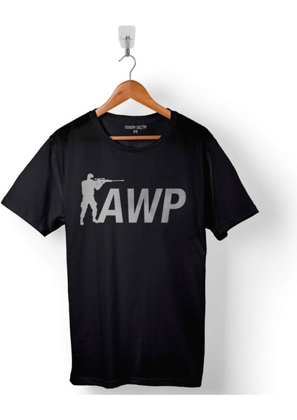 Cs Go Awp Team Counter Strike Source Baskılı Tişört Unisex T-Shirt