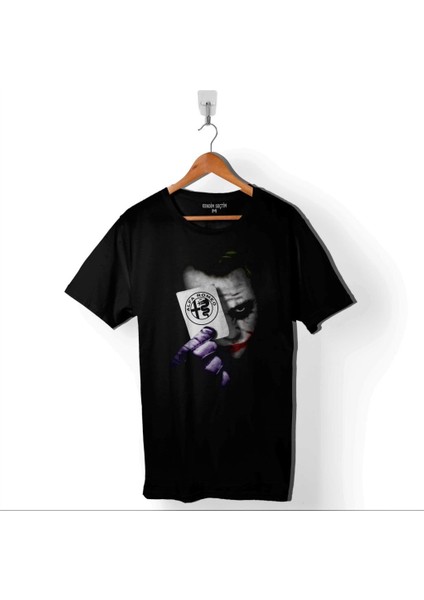 Batman Joker Iskambil Oyun Kartıalfa Romeo Baskılı Tişört Unisex T-Shirt