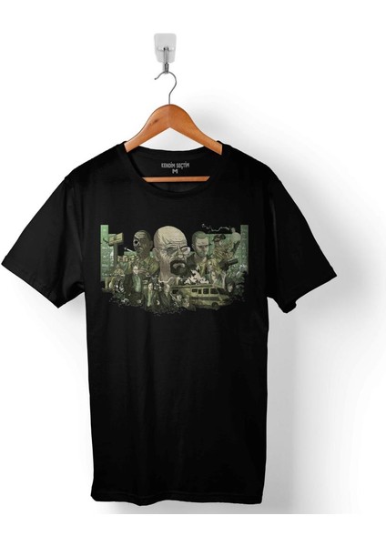 Breaking Bad Periyodik Tablo Walter White Heisenberg Baskılı Tişört Unisex T-Shirt