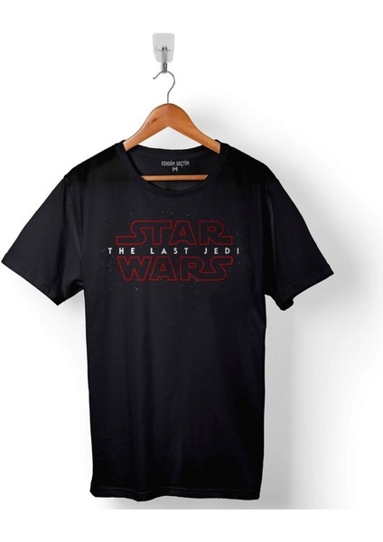 Star Wars The Last Jedi Word Logo Yıldız Savaşları Baskılı Tişört Unisex T-Shirt