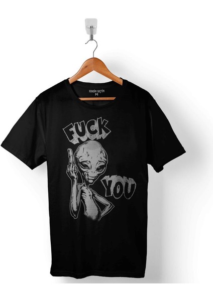 Fück You Fücking Marslı Uzaylı Martian Baskılı Tişört Unisex T-Shirt