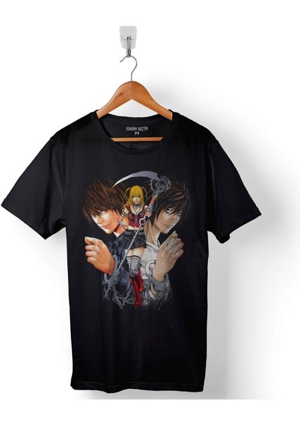 Death Note Anime Light Yagamı Apple Ryuk Baskılı Tişört Unisex T-Shirt