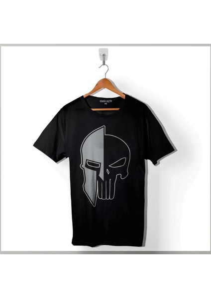 The Punisher 300 Spartan Mask Cezalandırıcı Baskılı Tişört Unisex T-Shirt