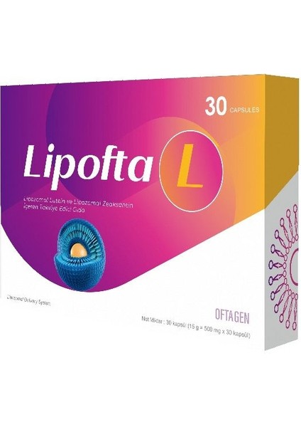 Lıpofta L 30 Kapsül Lipozomal Lutein ve Lipozomal Zeaksantin İçeren Takviye Edici Gıda