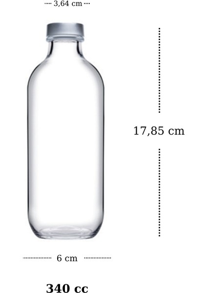Iconic Mini Su Şişesi 6'lı 340 cc