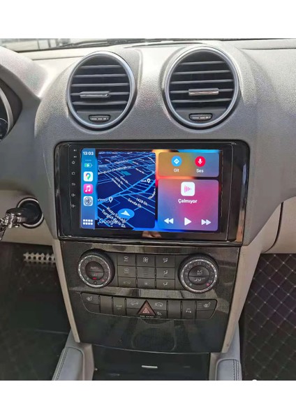 Mercedes Benz ml 2006-2011 Android Sürüm 13 Kablosuz Carplay Navigasyon Multimedya 9 Inç Ekran 2gb Ram 32GB Rom Hafıza