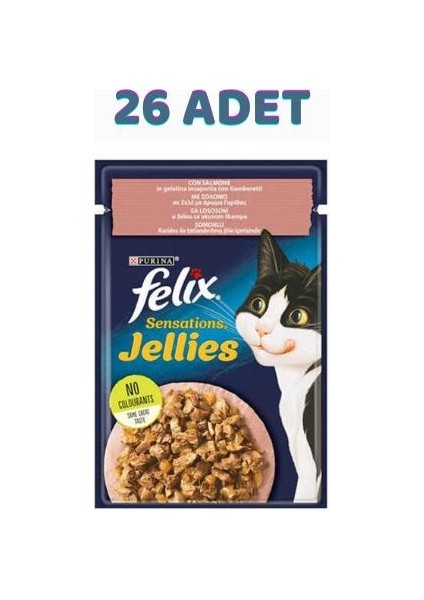 Sensations Somonlu Karidesli Jel Pouch Kedi 26X85 gr