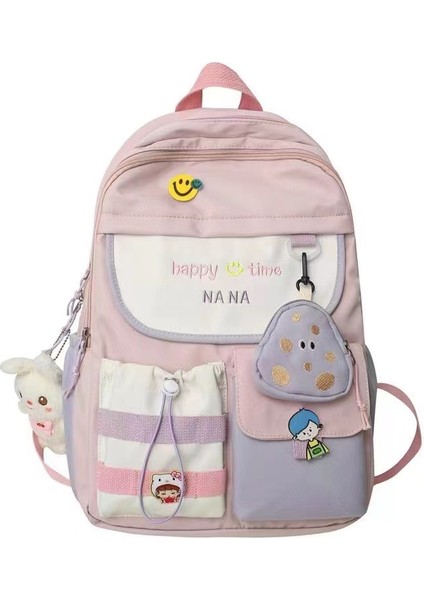 Love Home Schoolbag Kadın Ilkokul Öğrencileri Büyük Kapasiteli Sevimli Yüksek Değerli Sırt Ins Japon Lise Ortaokul Öğrenci Sırt Çantası (Yurt Dışından)