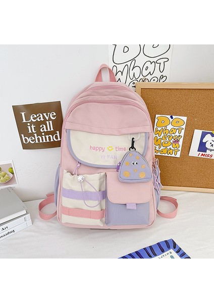 Love Home Schoolbag Kadın Ilkokul Öğrencileri Büyük Kapasiteli Sevimli Yüksek Değerli Sırt Ins Japon Lise Ortaokul Öğrenci Sırt Çantası (Yurt Dışından)