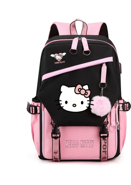 Hello Kitty Okul Çocuk Sırt Ilkokul Öğrencileri Üçüncü Ila Altıncı Sınıf Erkek ve Kadın Ortaokul Öğrencileri Üniversite Kampüsü Sırt Çantası (Yurt Dışından)