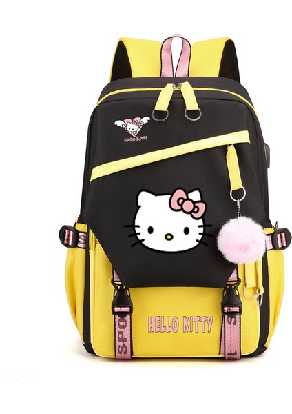 Hello Kitty Okul Çocuk Sırt Ilkokul Öğrencileri Üçüncü Ila Altıncı Sınıf Erkek ve Kadın Ortaokul Öğrencileri Üniversite Kampüsü Sırt Çantası (Yurt Dışından)