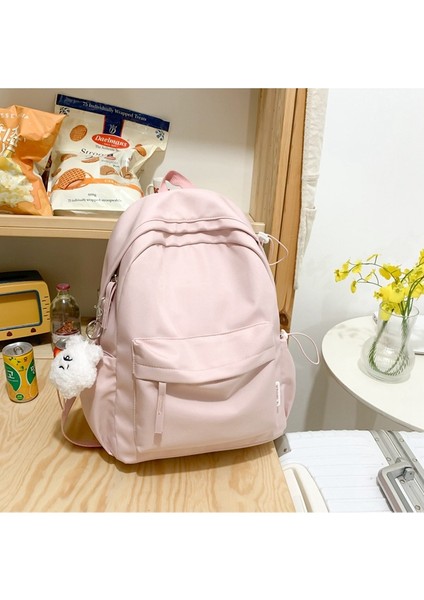 Tatlı Yumuşak Kız Düz Renk Büyük Kapasiteli Öğrenci Okul Üniversite Öğrencisi Sırt Kadın Çantası (Yurt Dışından) fiyatları