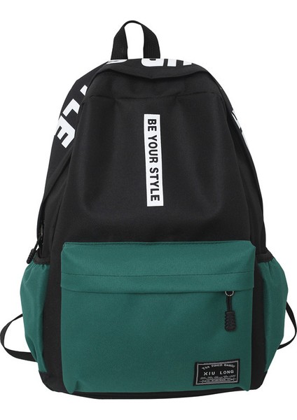 Okul Sezonu Rahat Sırt Kadın Kontrast Renk Orta Okul Öğrencilerinin Okul Moda Kişilik Mektup Sırt Kore Versiyonu Çantası (Yurt Dışından)