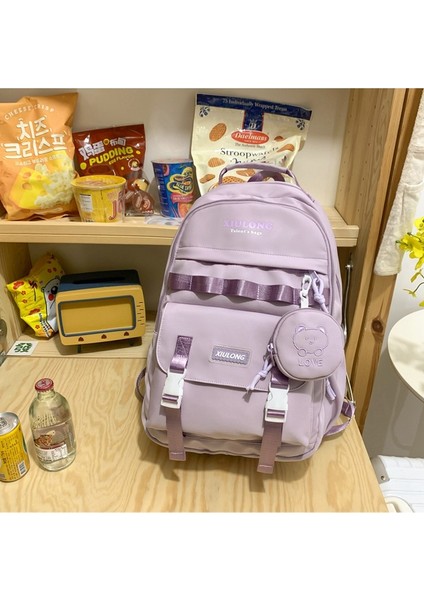 Okul Okul Kız Öğrenci Moda Kız Sevimli Sırt Küçük Taze Ortaokul Öğrencisi Sırt Çantası (Yurt Dışından) fiyatları