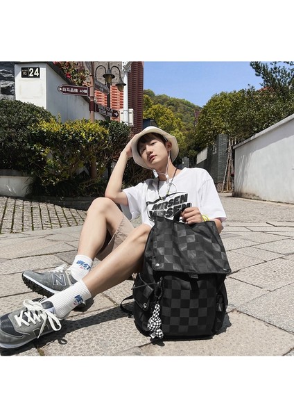 Kampüsteki Lise Öğrencileri Için Flip-Top Öğrenci Bilgisayar Okul Erkek Büyük Kapasiteli Dama Tahtası Sırt Çantası (Yurt Dışından) fırsatları