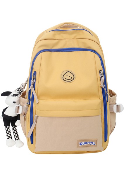 Sırt Kadın Kampüs Kontrast Renk Lise Öğrencisi Okul Günlük Eğlence Seyahat Sırt Çantası (Yurt Dışından)