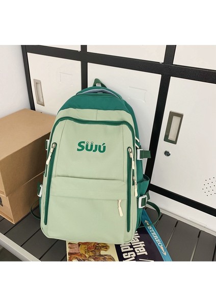 Kontrast Renk Moda Sırt Erkek Büyük Kapasiteli Lise Öğrencisi Okul Moda Ekleme Üniversite Öğrencisi Çift Sırt Çantası (Yurt Dışından) modelleri