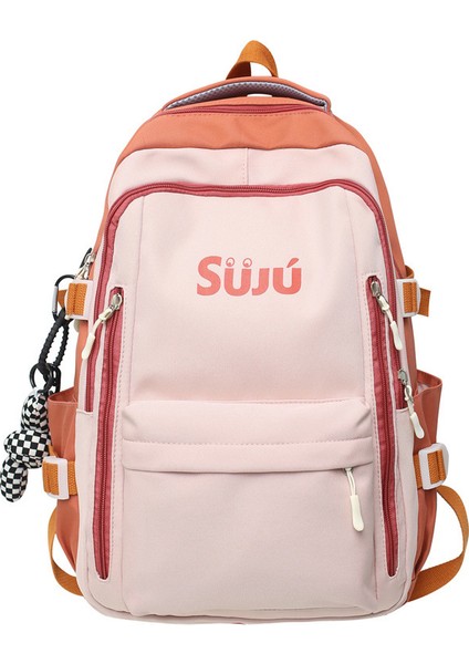 Kontrast Renk Moda Sırt Erkek Büyük Kapasiteli Lise Öğrencisi Okul Moda Ekleme Üniversite Öğrencisi Çift Sırt Çantası (Yurt Dışından)