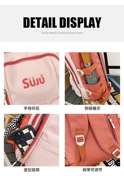 Kontrast Renk Moda Sırt Erkek Büyük Kapasiteli Lise Öğrencisi Okul Moda Ekleme Üniversite Öğrencisi Çift Sırt Çantası (Yurt Dışından) modelleri