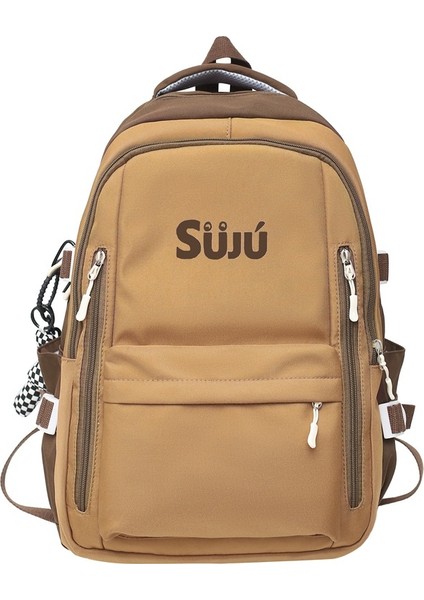 Kontrast Renk Moda Sırt Erkek Büyük Kapasiteli Lise Öğrencisi Okul Moda Ekleme Üniversite Öğrencisi Çift Sırt Çantası (Yurt Dışından)