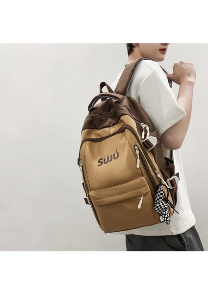 Kontrast Renk Moda Sırt Erkek Büyük Kapasiteli Lise Öğrencisi Okul Moda Ekleme Üniversite Öğrencisi Çift Sırt Çantası (Yurt Dışından) fiyatları