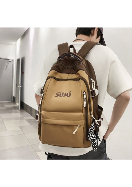 Kontrast Renk Moda Sırt Erkek Büyük Kapasiteli Lise Öğrencisi Okul Moda Ekleme Üniversite Öğrencisi Çift Sırt Çantası (Yurt Dışından) fırsatları