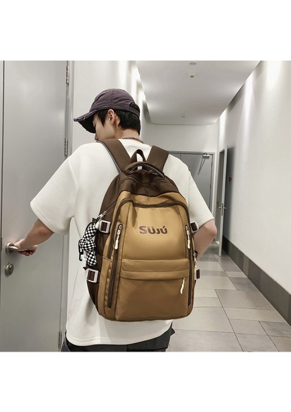 Kontrast Renk Moda Sırt Erkek Büyük Kapasiteli Lise Öğrencisi Okul Moda Ekleme Üniversite Öğrencisi Çift Sırt Çantası (Yurt Dışından) indirimleri