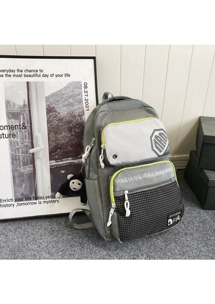 Moda Kadın Hafif Moda Marka Sırt Renk Kontrastı Okul Erkek Ortaokul Öğrencisi Lise Öğrencisi Niş Tasarım Sırt Çantası (Yurt Dışından) indirimleri