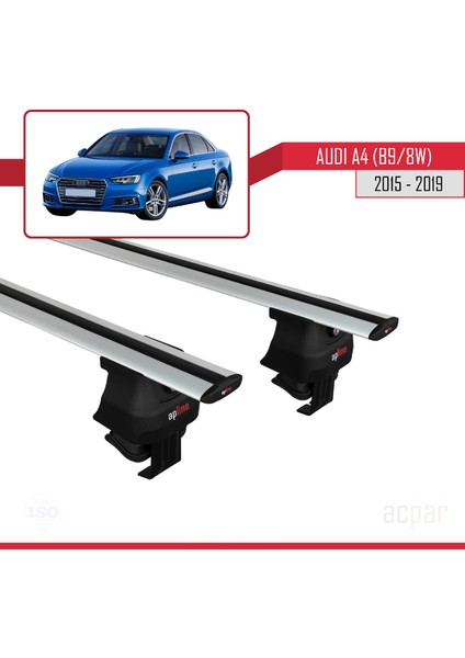 Audi A4 (B9/8W) 2015-2019 Arası ile Uyumlu Ace-4 Ara Atkı Tavan Barı Gri modelleri