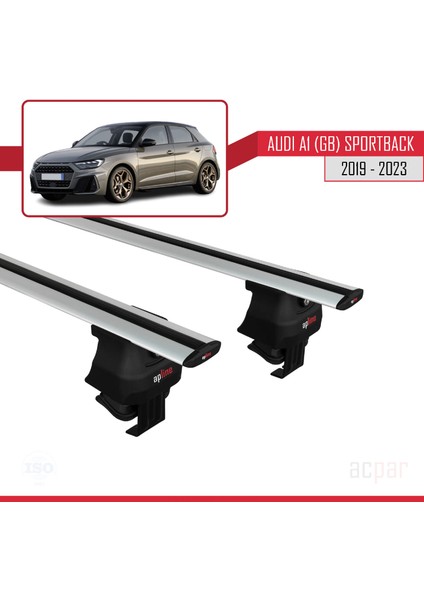 Audi A1 (Gb) Sportback 2019 ve Sonrası ile Uyumlu Ace-4 Ara Atkı Tavan Barı Gri modelleri