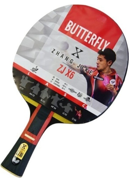 Butterfly Zhang Jıke P.p.raketı Renkli Unisex Masa Tenisi Raketi