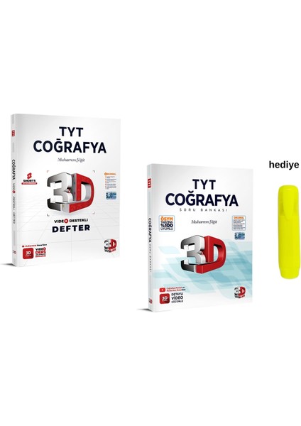 TYT Video Destekli Coğrafya Defter – Soru Bankası Seti