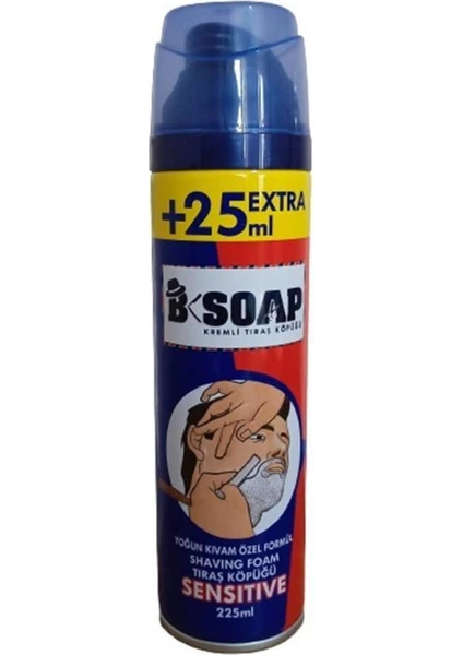 B Soap B-Soap Kremli Tıraş Köpüğü Sensitive 225 ml