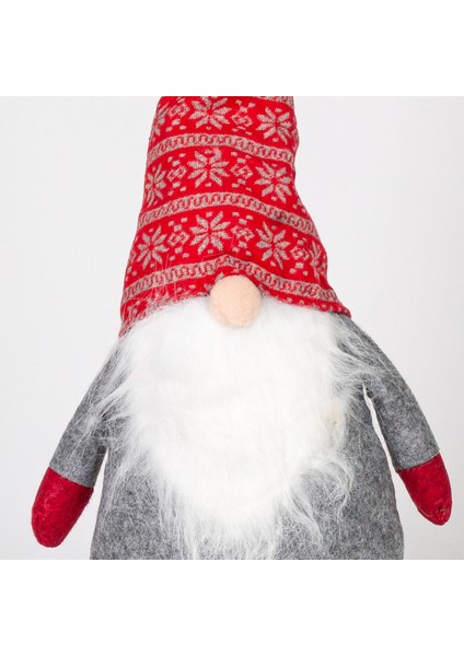 Yılbaşı Süsü Pelüş Cüce Kırmızı-Gri 40 Cm. fiyatları