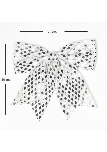Yılbaşı Süsü Askılı Parlak Pullu Fiyonk Lame 20X20 Cm. fırsatları