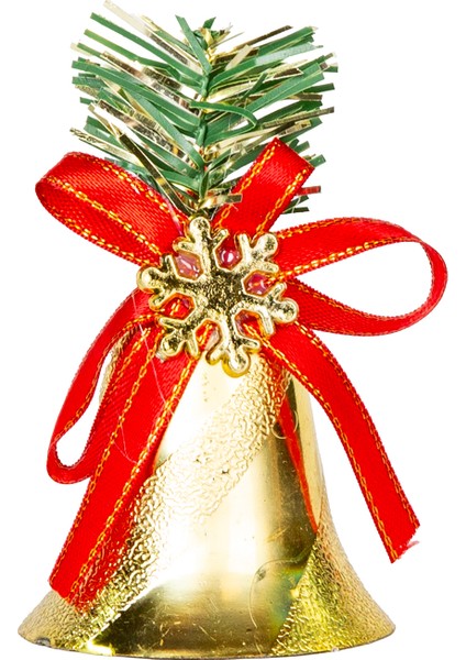 Yılbaşı Süsü Kurdeleli Çan 6'lı Paket Dore 5x6 Cm. fiyatları