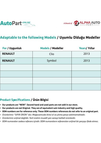 Renault Clio,symbol Için Ön Cam Tamir Seti-Sağ-Sol-Set
