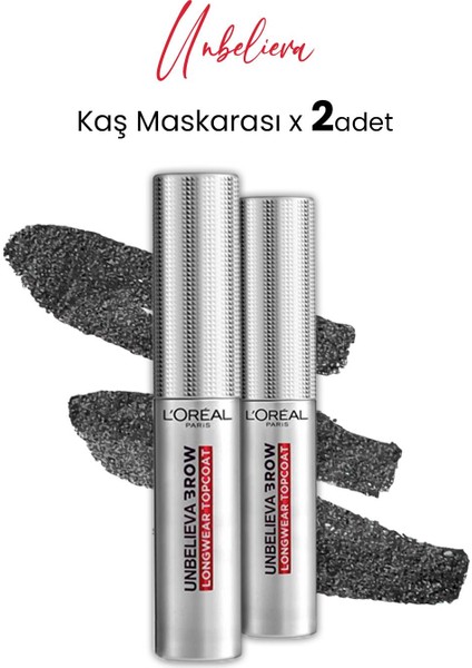 L'Oréal Paris Loreal Paris Unbelieva Brow Uzun Süre Kalıcı Şeffaf Kaş Maskarası x 2 Adet