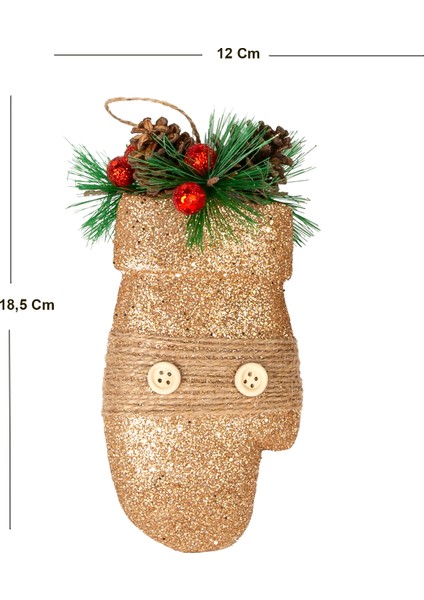 Yılbaşı Süsü Eldiven Berry'li 2'li Paket Dore 12X18,5 Cm. indirimleri