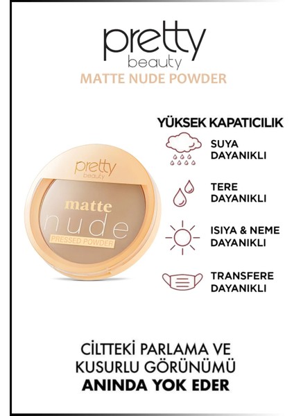 Matte Nude Pressed Powder & Mat Bitişli Toz Pudra PB:206A-04 modelleri
