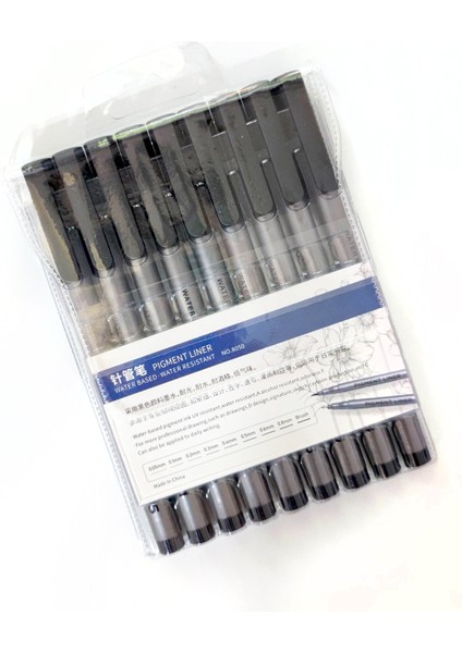 Pigment Çizim Kalemi 9'lü Set modelleri