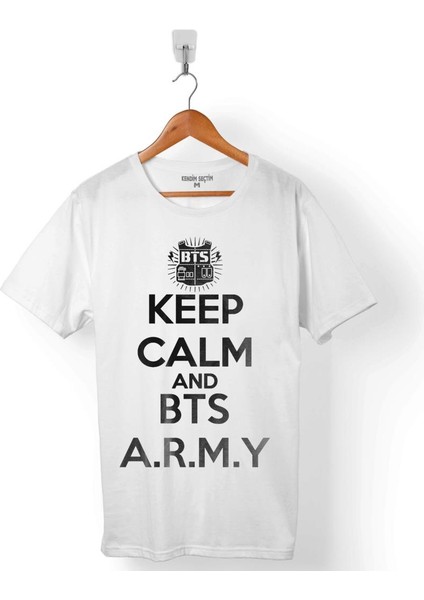 Keep Calm And Bts Army Logo Bangtan Boys Erkek Tişört
