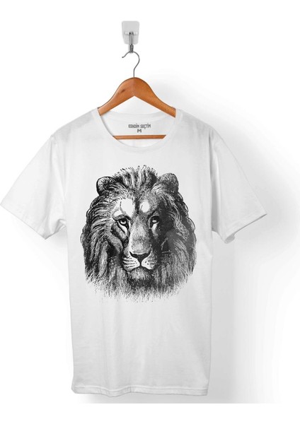 Lıon Head Aslan Kafa Arslan Tarasım Erkek Tişört
